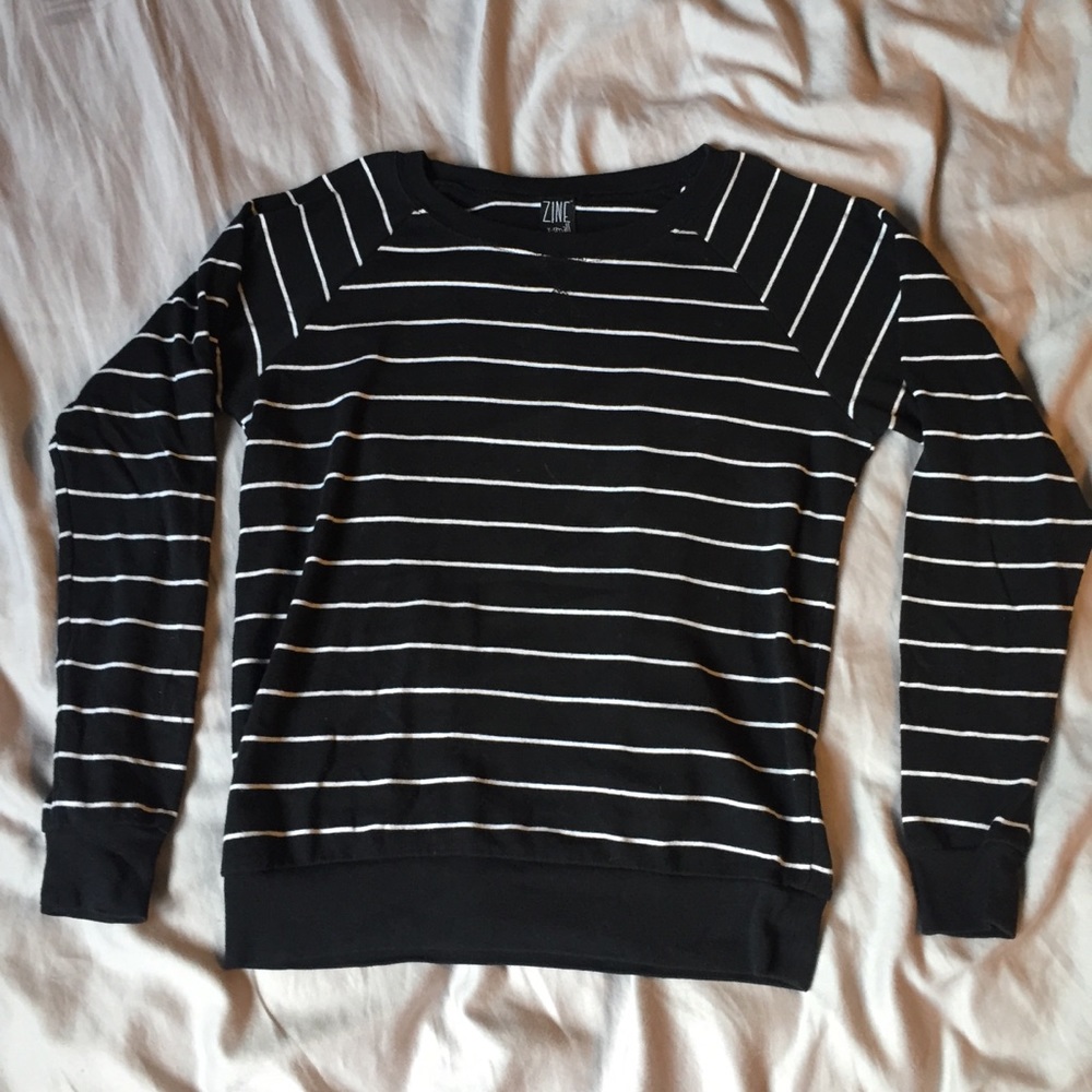 Black and white striped top